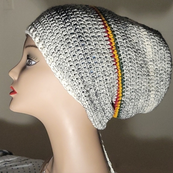 Stitchezz by Nash Accessories - Rasta Cotton Gray Blend Drawstring Tam